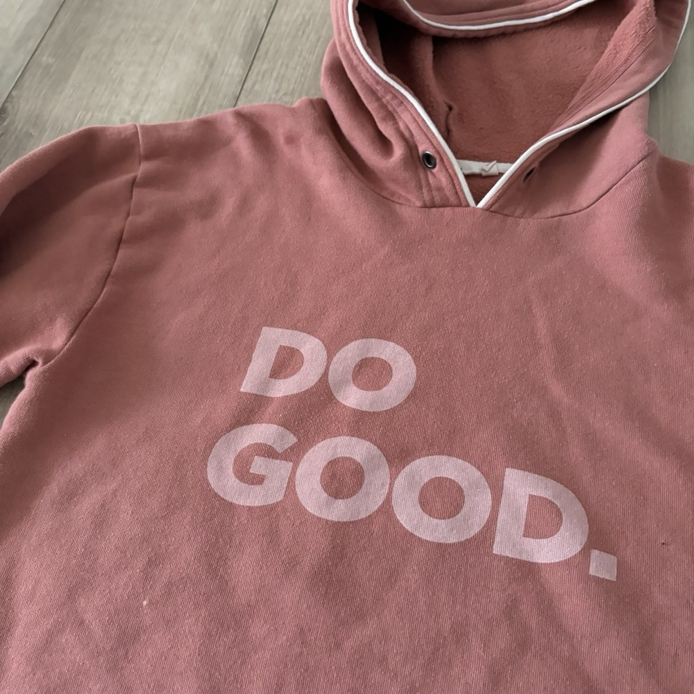 Cotopaxi Hoodie Sweatshirt Womens Small Orange Do Good‎ Graphic Fleece Pullover - Picture 2 of 8